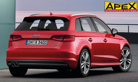 APEX Verlagingsveren voor de nieuwe Audi A3 Sportback (type 8V) v.a. 2013